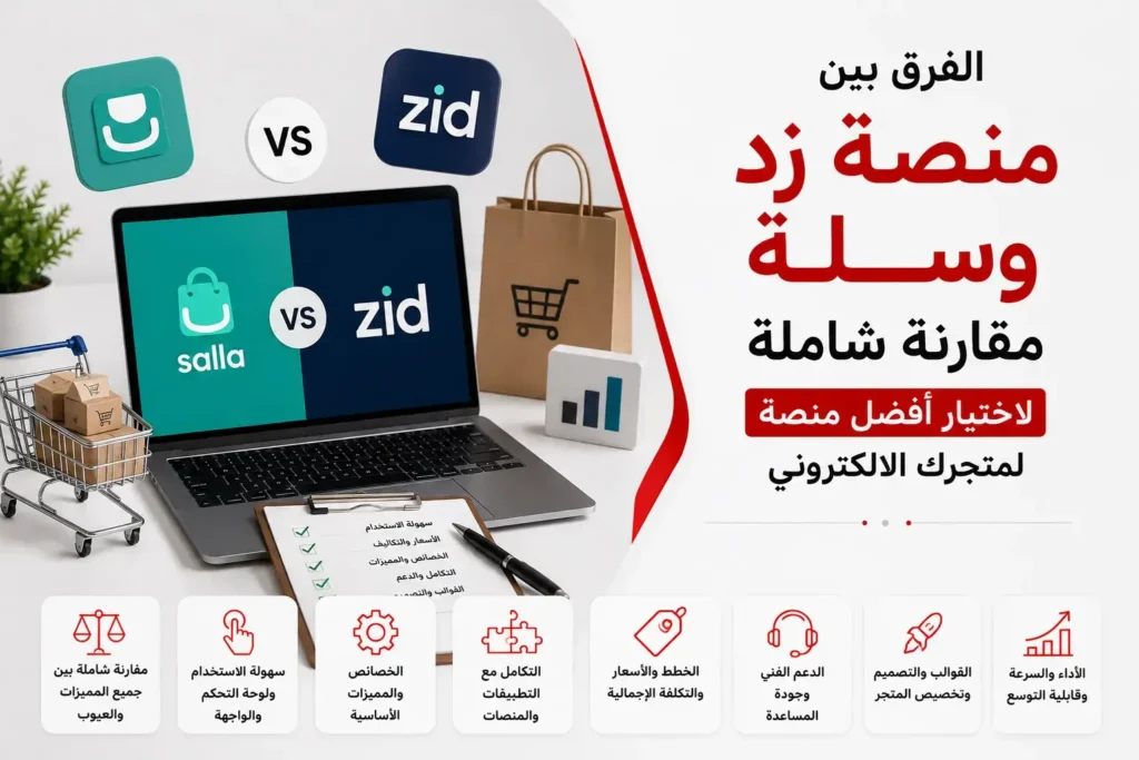 الفرق بين منصة زد وسلة