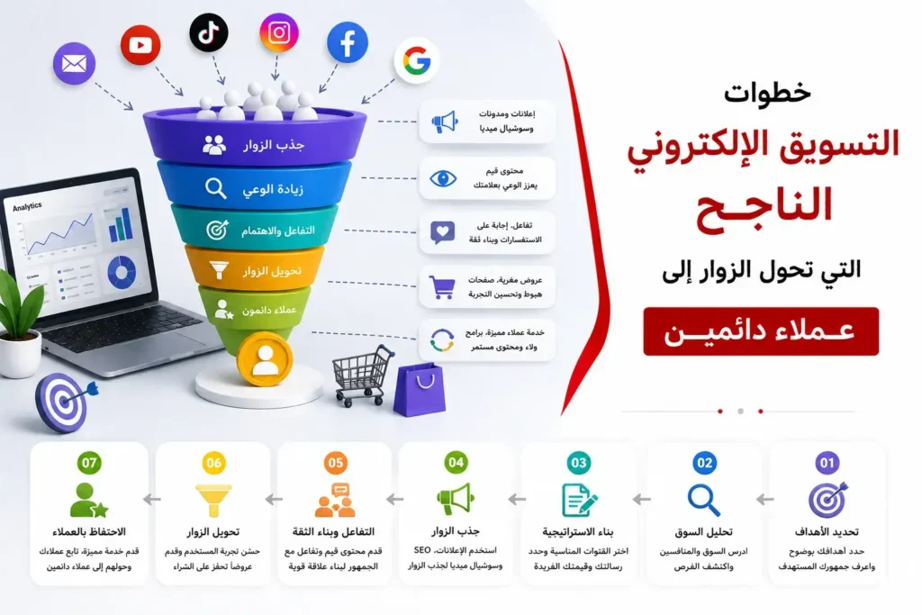 خطوات التسويق الالكتروني الناجح