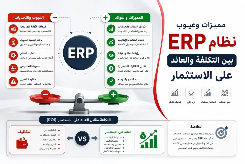 مميزات وعيوب نظام erp