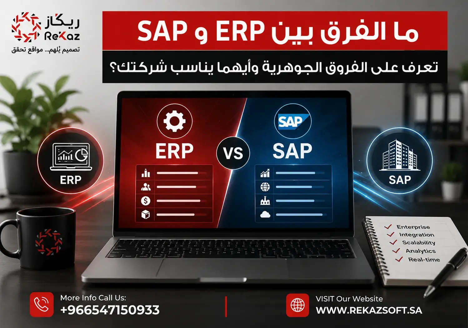 ما الفرق بين ERP و SAP